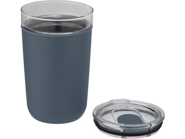 Vaso Bello vidrio borosilicato 420ml con carcasa reciclada Azul hielo detalle 9