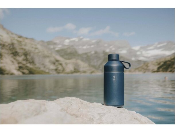 Botella Ocean Bottle 750ml con aislamiento al vacío sostenible Azul océano detalle 20