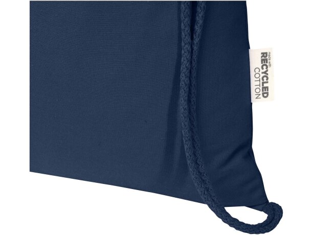 Bolsa con cuerdas Peru Blend de algodón reciclado GRS 5L Azul marino detalle 19