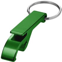 Llavero de aluminio abrebotellas personalizado verde Llavero de aluminio abrebotellas personalizado verde