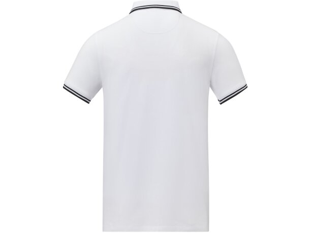 Polo de manga corta algodón BCI 200 g/m2 Elevate Life Blanco detalle 3
