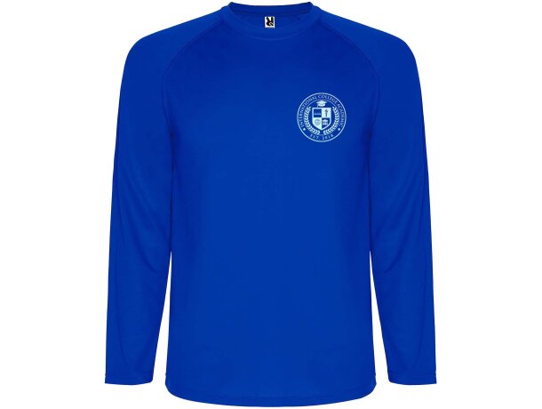 Camiseta deportiva Roly Montecarlo hombre manga larga Azul detalle 5