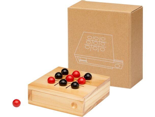 Juego 3 en raya Strobus en madera natural certificada FSC Natural detalle 6