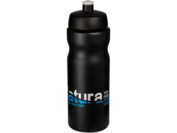 Bidón deportivo Baseline Plus 650 ml con tapa antifugas Negro intenso detalle 1