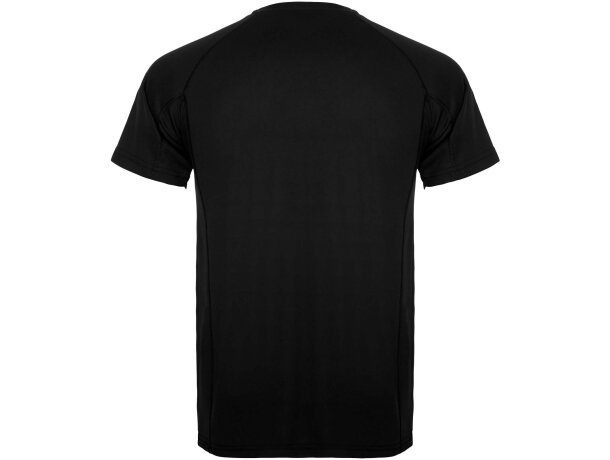 Camiseta deportiva infantil Montecarlo Roly punto piqué Negro intenso detalle 5