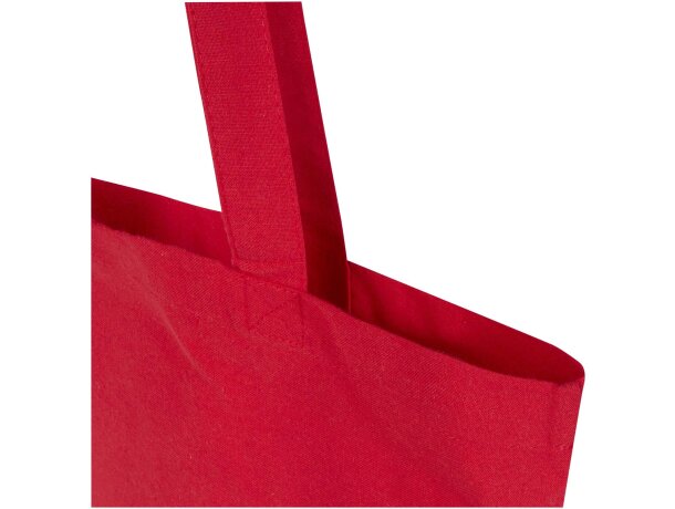 Bolsa tote 7L algodón reciclado certificado GRS Peru Blend Rojo detalle 22