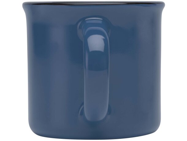 Taza cerámica Bari 240 ml diseño vintage acabado brillante Azul océano detalle 12