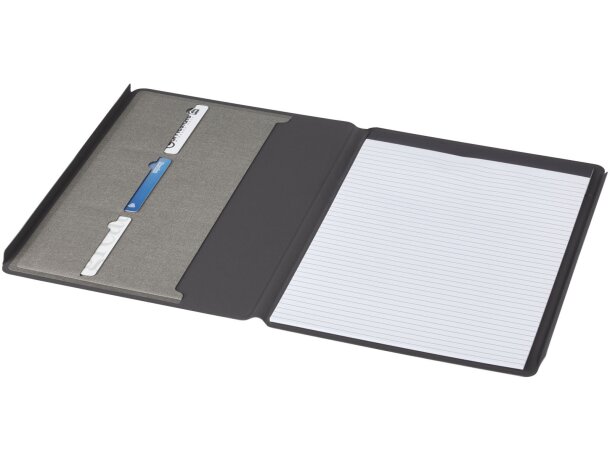 Portafolios Kunveno con papel FSC y poliéster reciclado Gris detalle 5