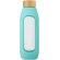 Botella de vidrio borosilicato de 600 ml con agarre de silicona Tidan Verde marea detalle 2