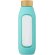 Botellas de agua reutilizables Tidan vidrio borosilicato agarre silicona Verde marea detalle 1