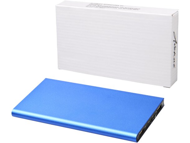 Batería externa de aluminio Plate 8000 mAh con USB tipo C Azul real detalle 21