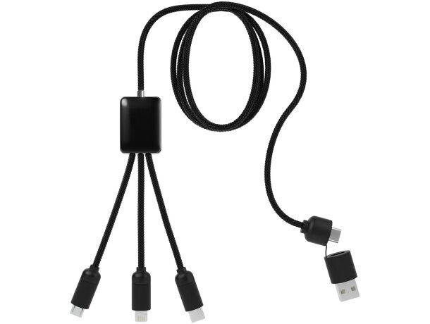 Cable de carga extensible 5 en 1 SCX.design C28 Azul/negro intenso detalle 9