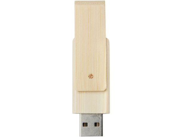 Pendrive bambú rotate 4GB personalizado con serigrafía barato beige