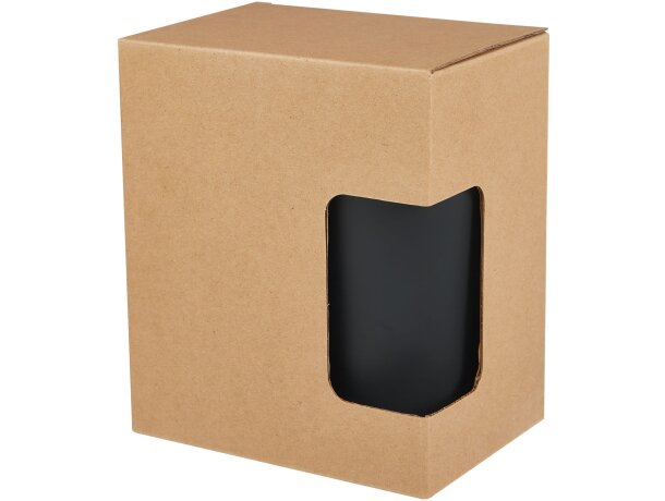 Taza térmica Nordia con doble pared reciclada de 400ml Negro intenso detalle 3