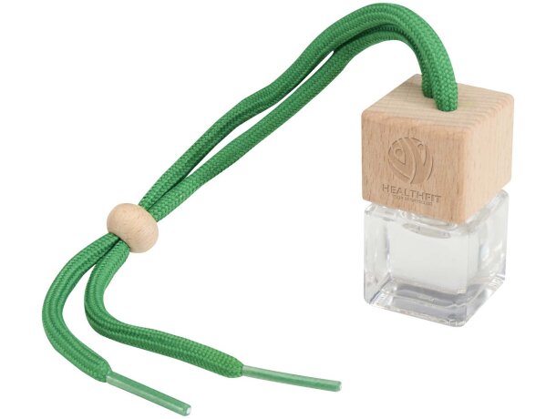 Ambientador de coche Ono en vidrio borosilicato y madera de haya Verde detalle 7