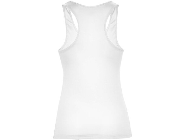 Camiseta deportiva sin mangas mujer Shura Roly cool fit Blanco detalle 22
