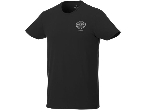 Camiseta manga corta orgánica hombre Balfour algodón certificado Negro intenso detalle 41