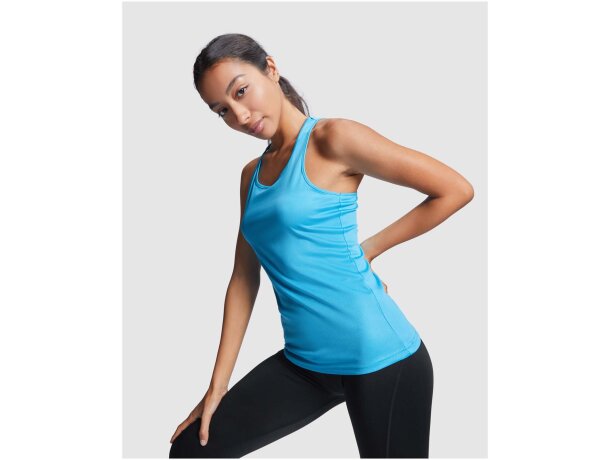 Camiseta deportiva sin mangas mujer Shura Roly cool fit Rojo detalle 19