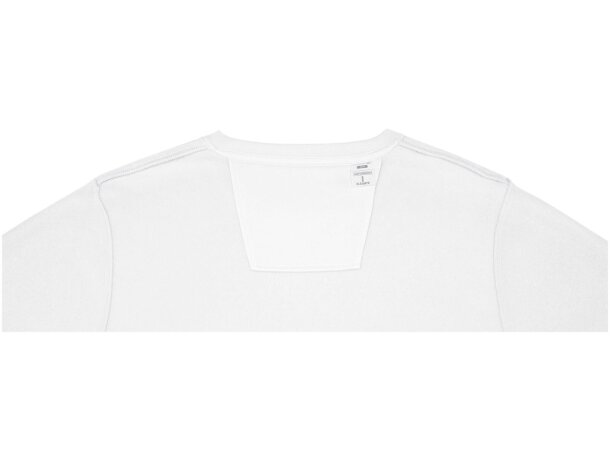 Jersey de cuello redondo para hombre Zenon afelpado Blanco detalle 4