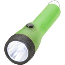 Linterna de plástico con luz led 2 modos personalizada verde Linterna de plástico con luz led 2 modos personalizada verde