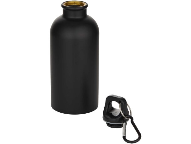 Botella de agua Oregon 400ml con acero inoxidable reciclado RCS Negro intenso detalle 3