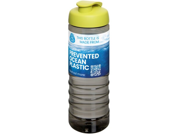 Bidón deportivo H2O Active Eco Treble con plástico reciclado Carbón/lima detalle 7