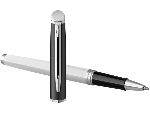 Rollerball Waterman Hemisphere con bloques de color y ribete Blanco/negro intenso detalle 2