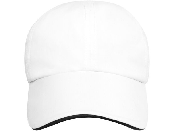 Gorra cool fit grs reciclada de 6 paneles estilo sandwich Blanco detalle 2