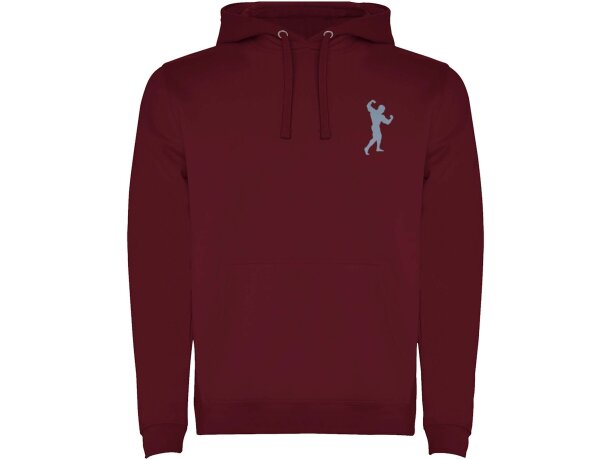 Sudadera con capucha para hombre Urban Roly Granate detalle 176