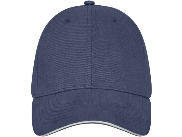 Gorra con ribete de 6 paneles Darton Azul marino detalle 22