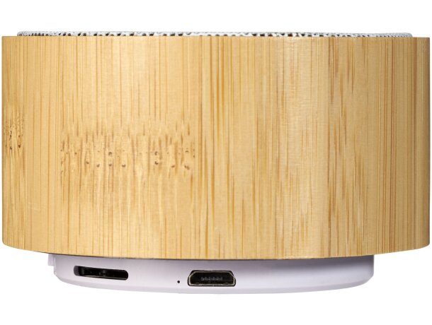 Altavoz Bluetooth® de bambú Cosmos Natural/blanco detalle 3