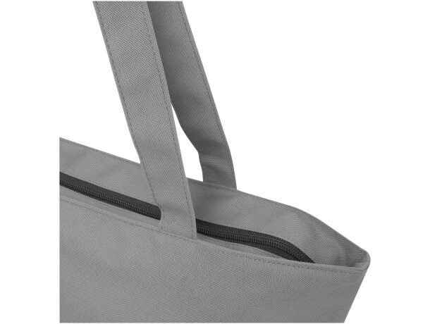 Bolsa tote con cremallera Panama de 20L certificada GRS Gris detalle 25