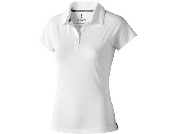 Polo de manga corta de mujer ottawa de Elevate 220 gr blanco