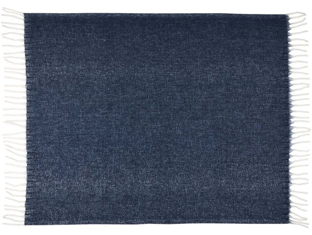 Manta reciclada Dolly con certificación GRS 125x150 cm Azul oscuro detalle 4
