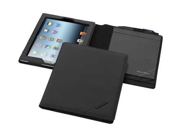 Funda funcional para ipad con libreta personalizada negro intenso Funda funcional para ipad con libreta personalizada negro intenso