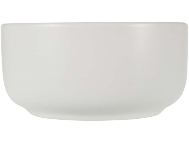 Set de bandeja de madera y cuencos de cerámica Noa Blanco detalle 2