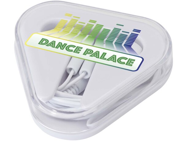 Auriculares con estuche plástico reciclado Rebel Blanco detalle 6