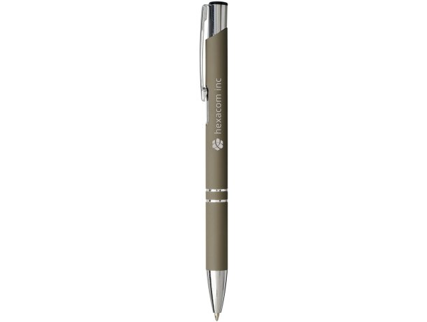 Bolígrafo con empuñadura de tacto suave Moneta para empresas