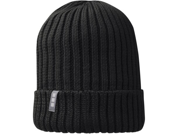 Gorro orgánico Ives Negro intenso detalle 13