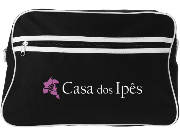 Bolsa bandolera de poliéster con dibujo de rayas personalizada