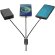 Cable de carga personalizado 100 cm con 5 conectores Versatile Negro intenso detalle 15