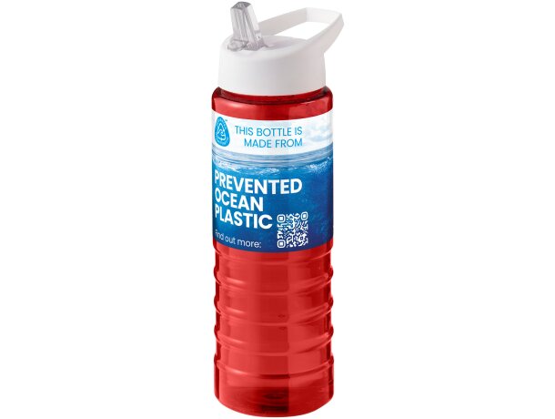 Bidón deportivo H2O Active Eco Treble 750 ml con plástico reciclado Rojo/blanco detalle 22