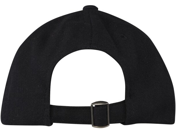 Gorra reciclada seis paneles Aware Opal con rastreador QR Negro intenso detalle 3