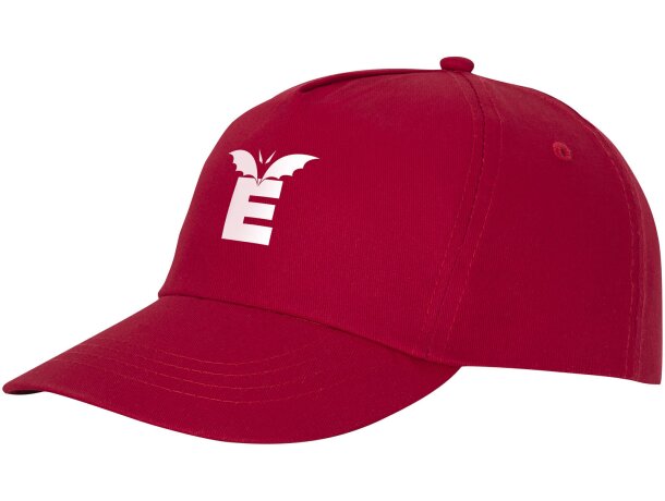 Gorra promocional de 5 paneles con impresión personalizada Rojo detalle 19