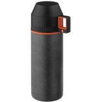 Termo de acero con taza para beber integrada personalizado gris Termo de acero con taza para beber integrada personalizado gris