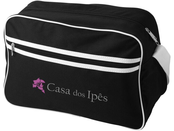 Bolsa bandolera de poliéster con dibujo de rayas personalizado