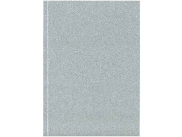 Libreta A5 tapa blanda metalizada Novella Austen Plateado detalle 7