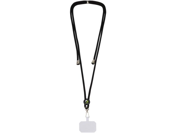 Lanyard regulable Kubi con gancho metálico y cinta de nylon Blanco detalle 6