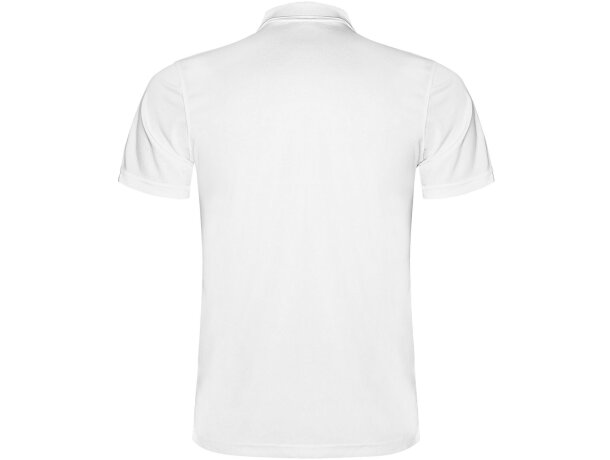 Polo deportivo transpirable Monzha Roly hombre piqué poliéster Blanco detalle 2