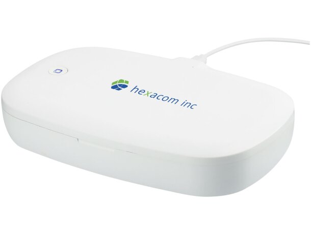 Desinfectante UV para smartphone con base de carga inalámbrica de 5 W Capsule Blanco detalle 1